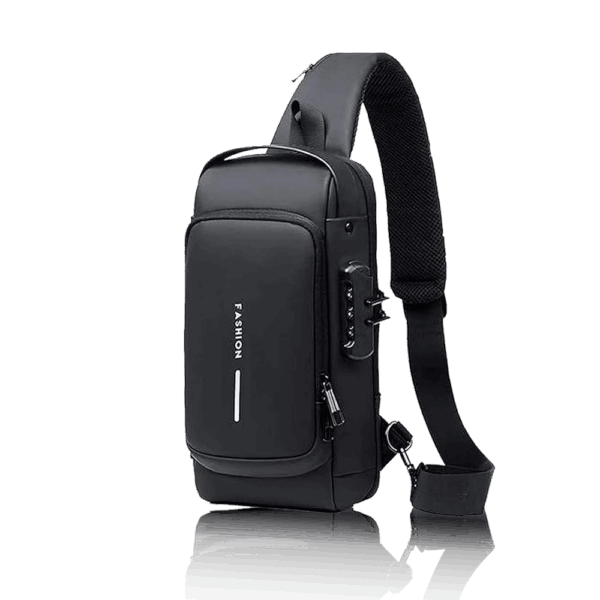 Tumblo™ Anti-Thef PU Leather Sling Bag for Men | Crossbody Backpack with USB Charging Port & Dial Lock | Waterproof, Travel Shoulder Bag for Office & Daily Use - Image 2