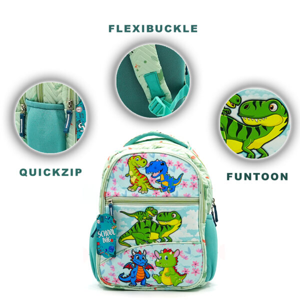 Tumblo Cute Little Dino School Bag(6-9 yrs,30 X 16 X 40.62 cm) - Image 5