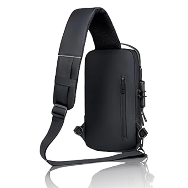 Tumblo™ Anti-Thef PU Leather Sling Bag for Men | Crossbody Backpack with USB Charging Port & Dial Lock | Waterproof, Travel Shoulder Bag for Office & Daily Use - Image 4