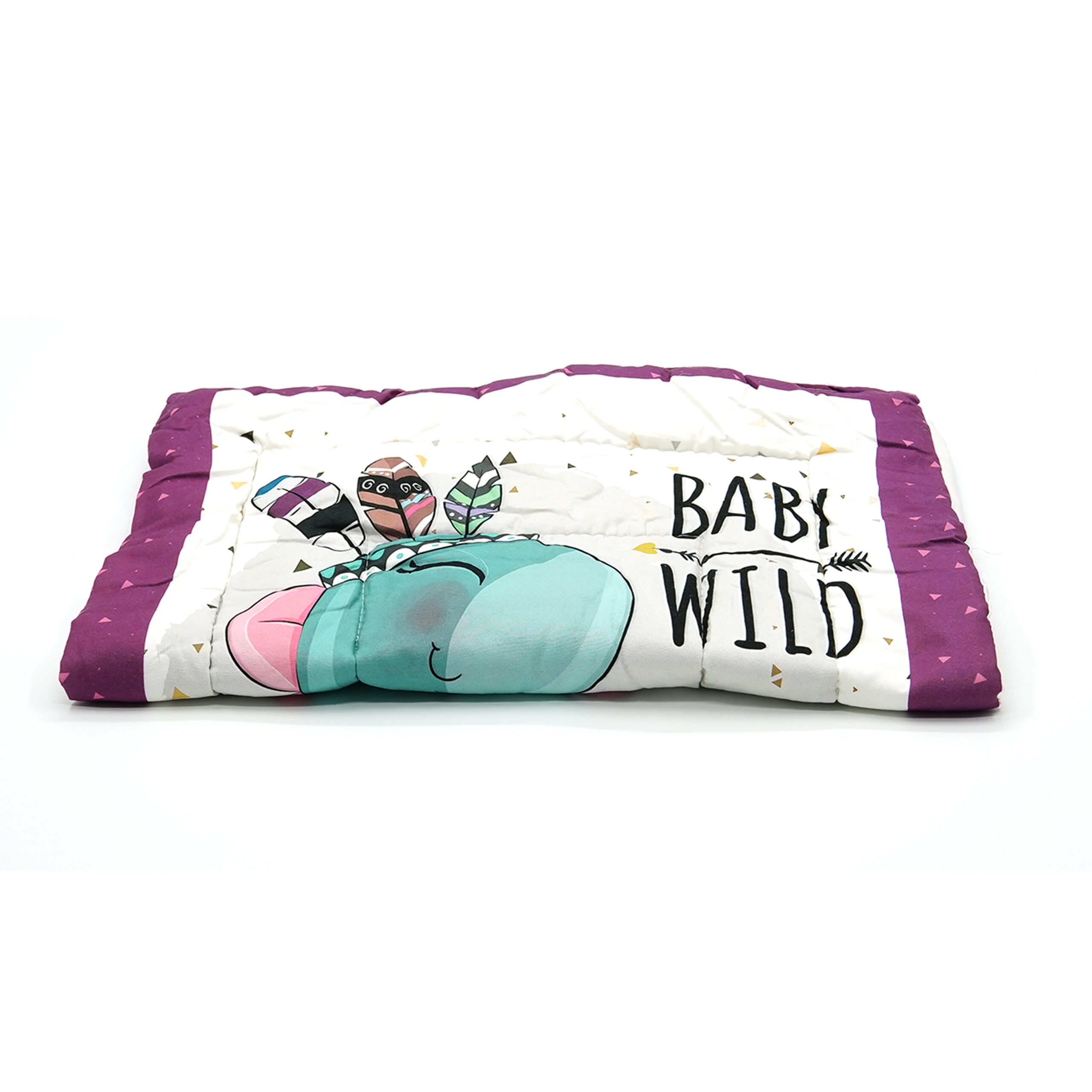 Tumblo Baby Sleeping Mattress – Soft & Cozy Cotton Mat (76 x 51 x 2 cm | 30 x 20 x 0.8 inches) – Baby Wild Design - Image 3