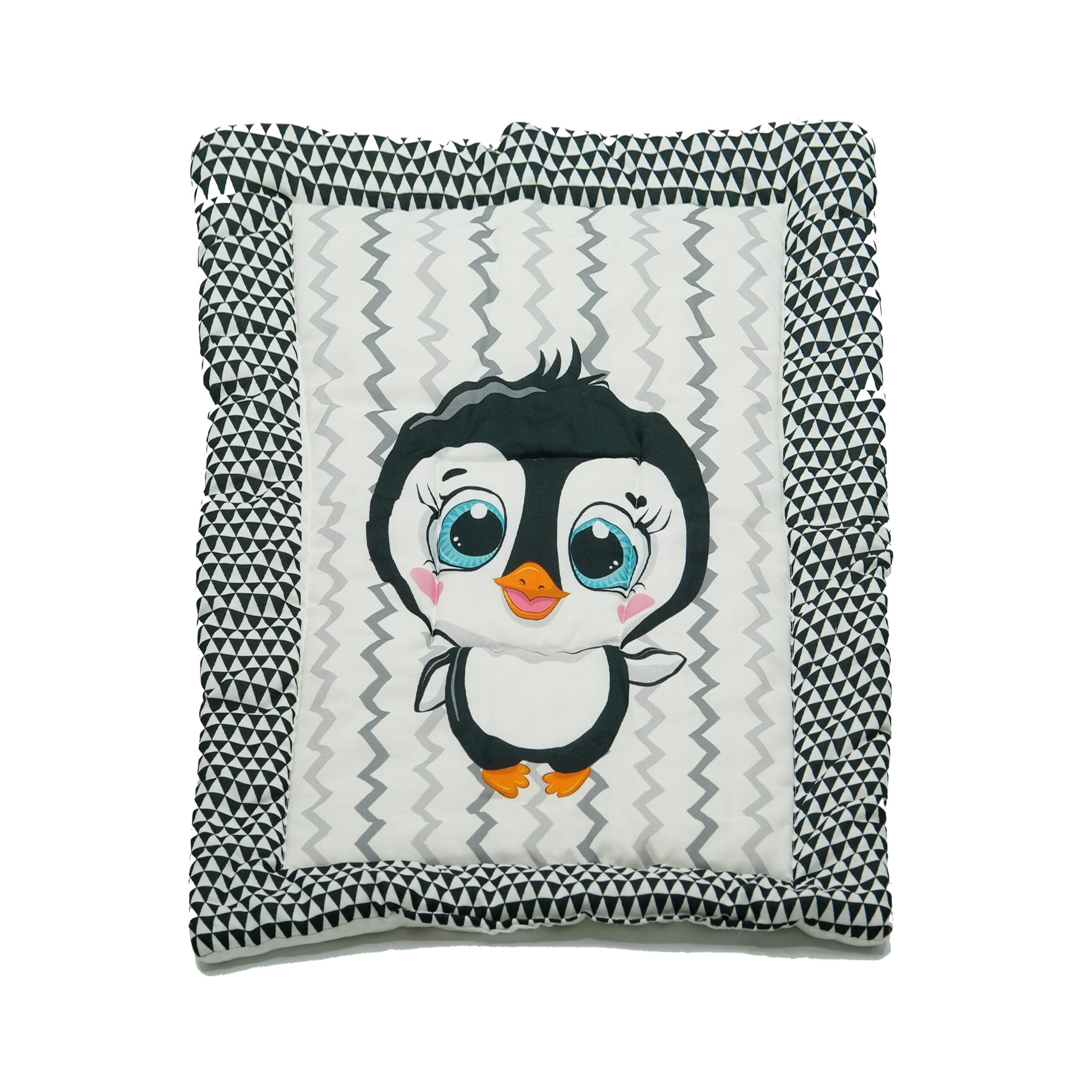 Tumblo Baby Sleeping Mattress – Cute Penguin Design, 76x51x2 cm (30x20x0.8 inches) – 100% Cotton Soft Bedding