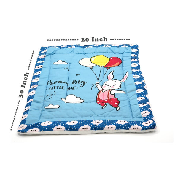 Tumblo Baby Sleeping Mattress – Soft Cotton Pad with Adorable Bunny & Balloons Design (76 x 51 x 2 cm | 30 x 20 x 0.8 inches) - Image 2