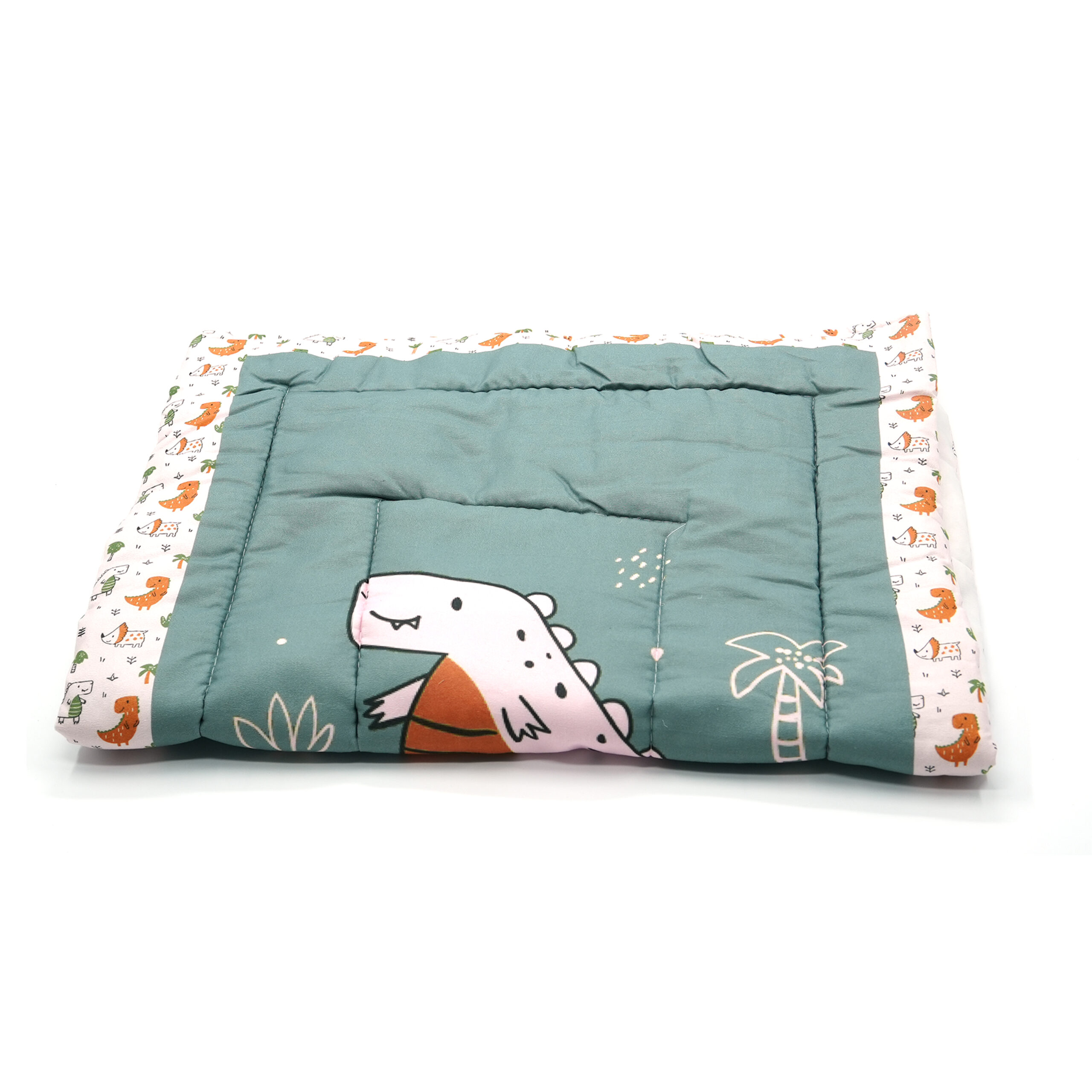 Tumblo Baby Sleeping Mattress - 100% Cotton, Dino Print, 76x51x2 cm (30x20x0.8 inches) - Image 3