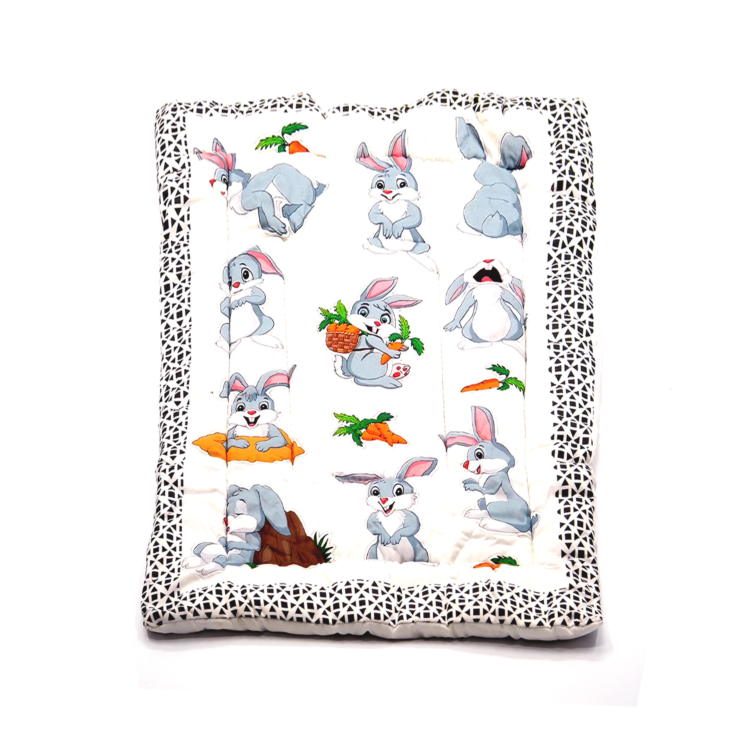 Tumblo Baby Sleeping Mattress – Soft & Comfortable Cotton Mat with Cute Bunny Print, 76x51x2 cm (30x20x0.8 inches)