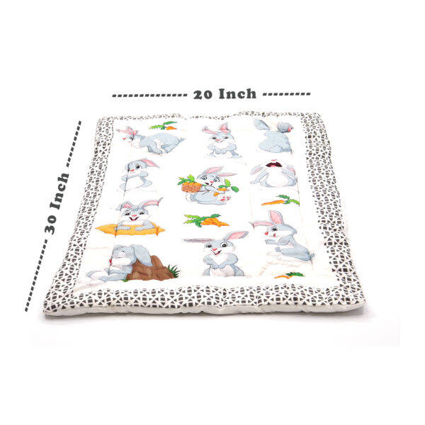 Tumblo Baby Sleeping Mattress – Soft & Comfortable Cotton Mat with Cute Bunny Print, 76x51x2 cm (30x20x0.8 inches) - Image 2