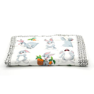 Tumblo Baby Sleeping Mattress – Soft & Comfortable Cotton Mat with Cute Bunny Print, 76x51x2 cm (30x20x0.8 inches)