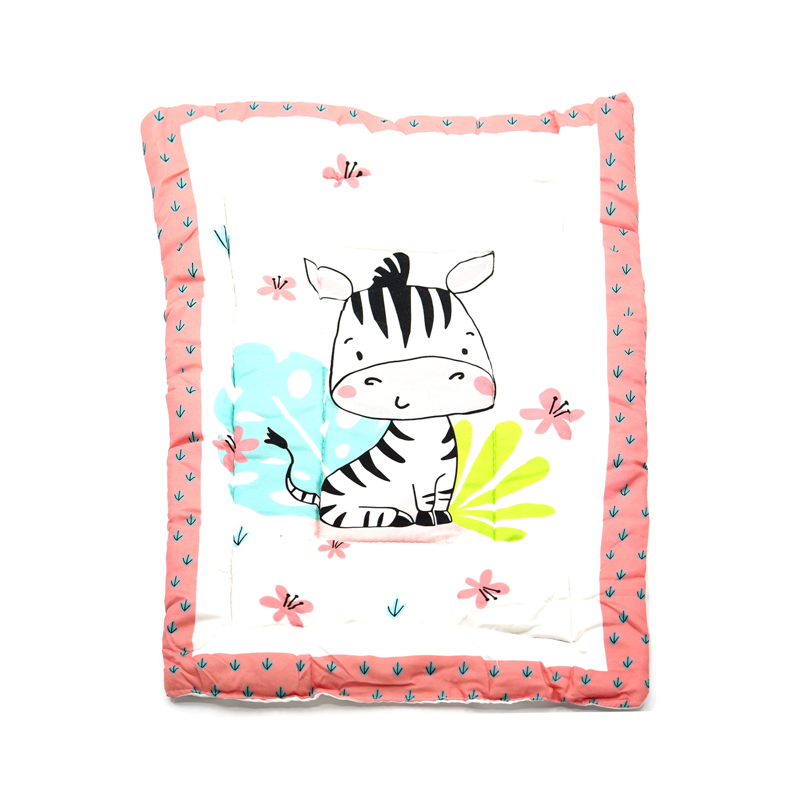 Tumblo Baby Sleeping Mattress – Soft & Comfortable 100% Cotton Mat with Cute Zebra Print (76 x 51 x 2 cm | 30 x 20 x 0.8 inch)