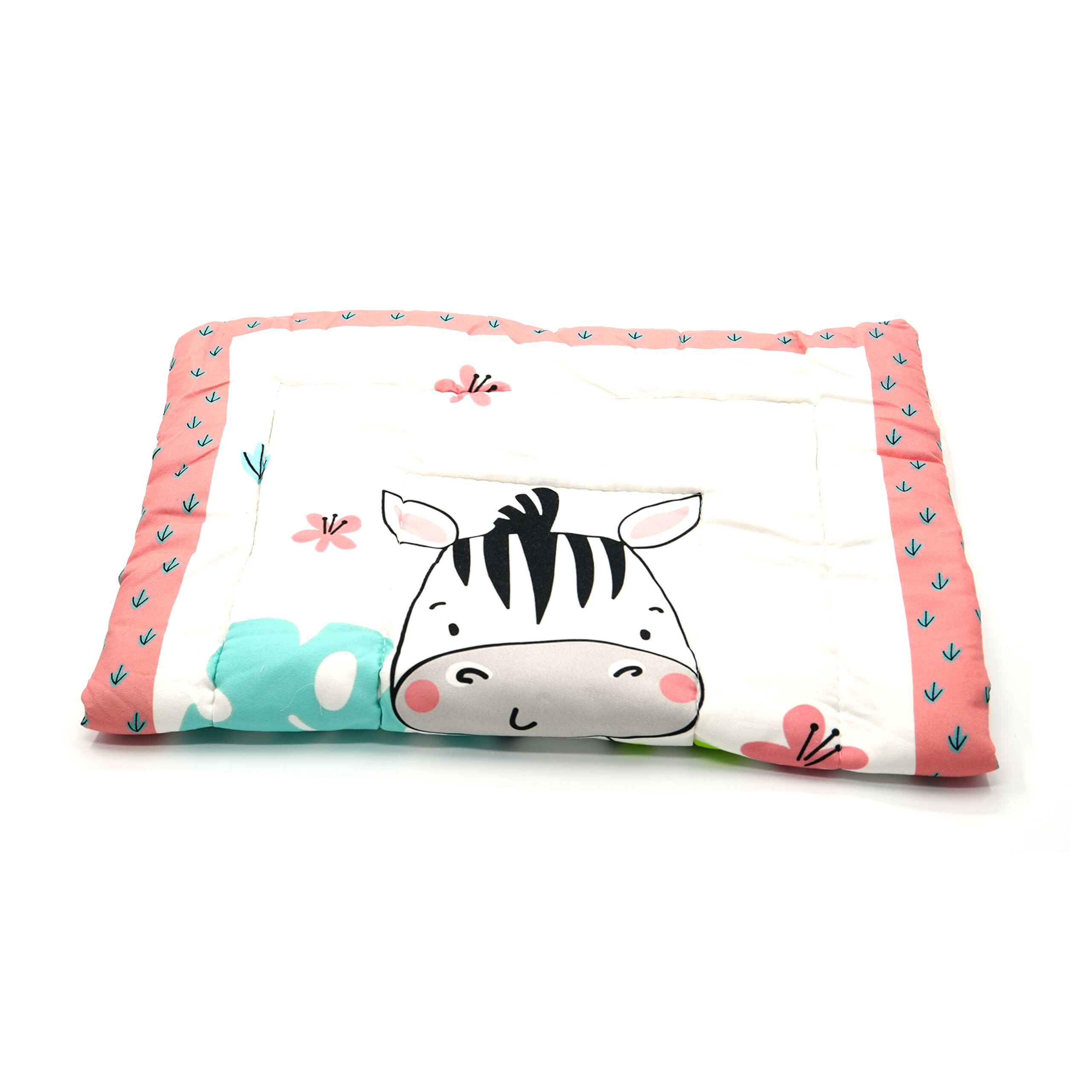 Tumblo Baby Sleeping Mattress – Soft & Comfortable 100% Cotton Mat with Cute Zebra Print (76 x 51 x 2 cm | 30 x 20 x 0.8 inch) - Image 3