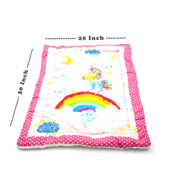 Tumblo Baby Sleeping Mattress – Soft Cotton Pad with Colorful Unicorn & Rainbow Design, 76x51x2 cm (30x20x0.8 inches) - Image 2