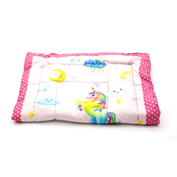 Tumblo Baby Sleeping Mattress – Soft Cotton Pad with Colorful Unicorn & Rainbow Design, 76x51x2 cm (30x20x0.8 inches)