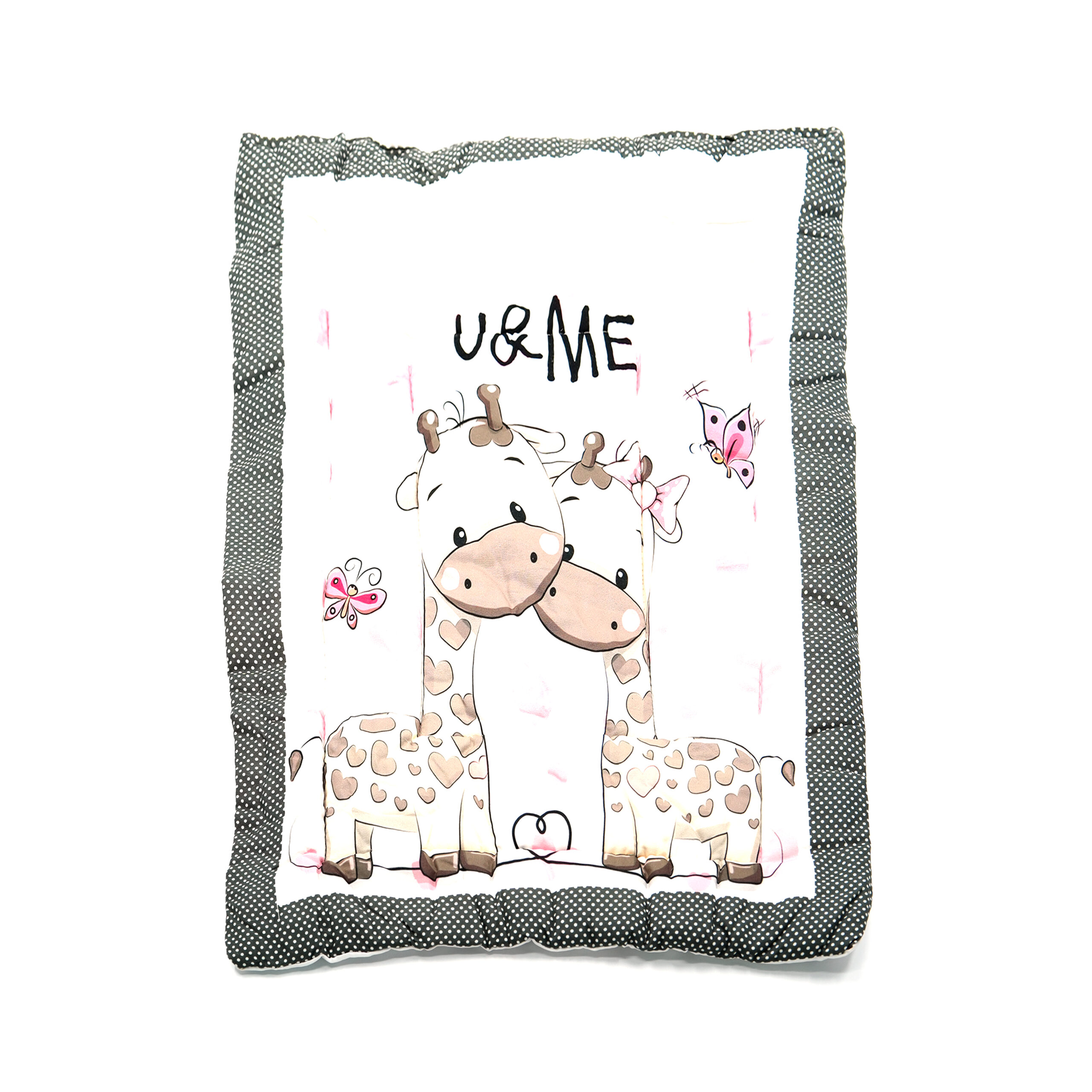 Tumblo Baby Sleeping Mattress - Soft Cotton Cushion with Cute Giraffe Design (76x51x2 cm | 30x20x0.8 inches)
