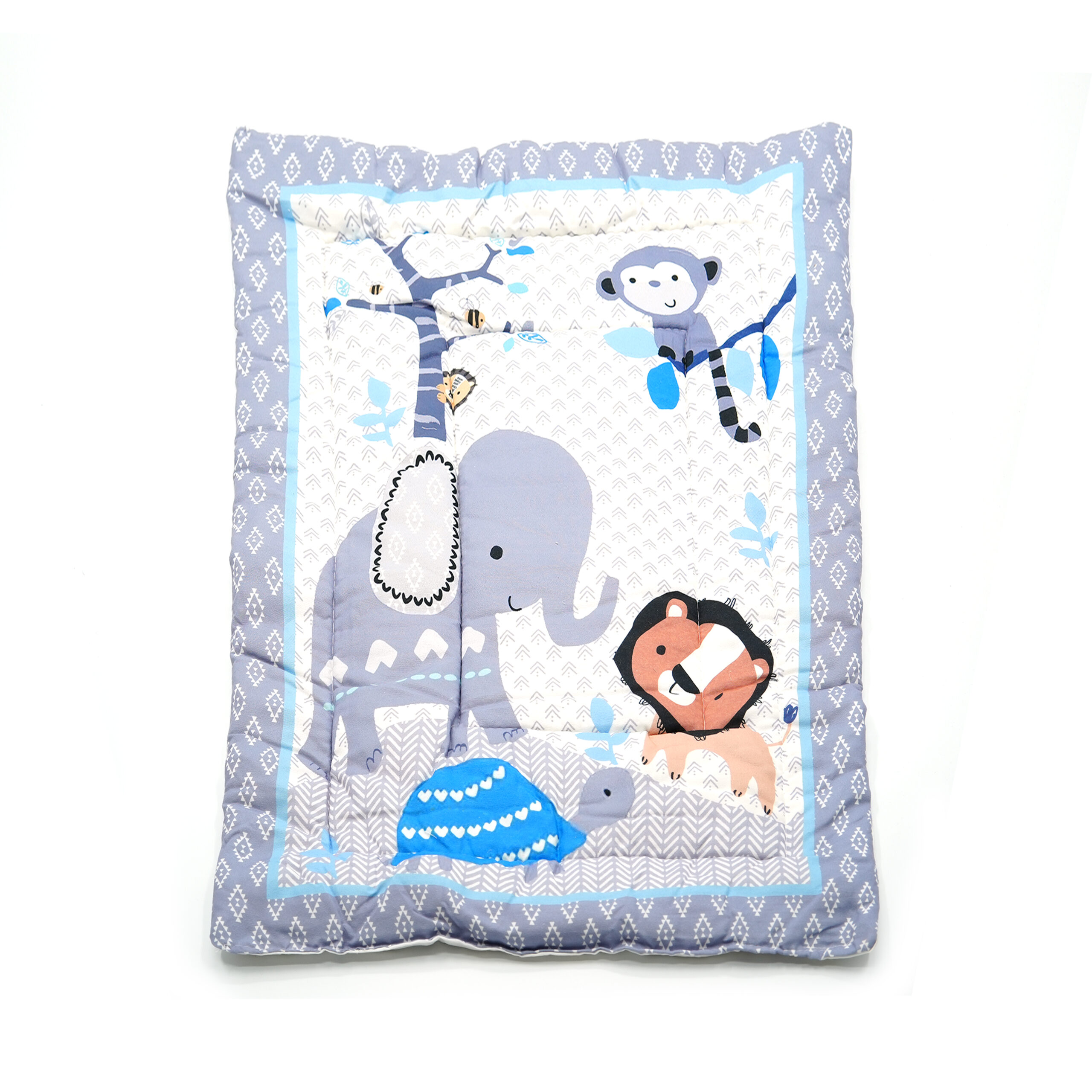 Tumblo Baby Sleeping Mattress – Soft & Cozy 100% Cotton Mat with Cute Animal Prints, 76 x 51 x 2 cm (30 x 20 x 0.8 inches)