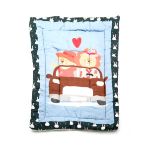 Tumblo 100% Cotton Baby Sleeping Mattress – Animal Friends Car Ride Design (76 x 51 x 2 cm)