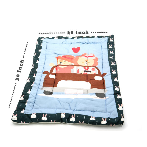 Tumblo 100% Cotton Baby Sleeping Mattress – Animal Friends Car Ride Design (76 x 51 x 2 cm) - Image 3