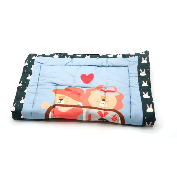 Tumblo 100% Cotton Baby Sleeping Mattress – Animal Friends Car Ride Design (76 x 51 x 2 cm) - Image 2