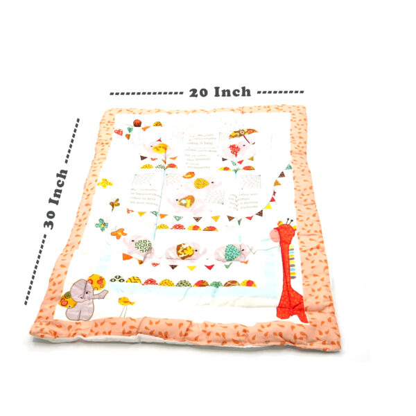 Tumblo 100% Cotton Baby Sleeping Mattress – Elephant & Giraffe Jungle Story Design (76 x 51 x 2 cm) - Image 3