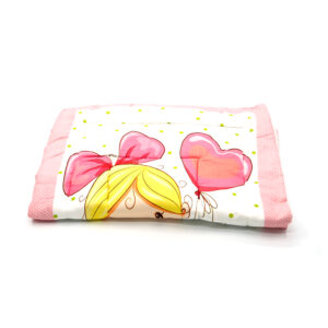 Tumblo 100% Cotton Baby Sleeping Mattress – Girl with Heart Balloon Design (76 x 51 x 2 cm)