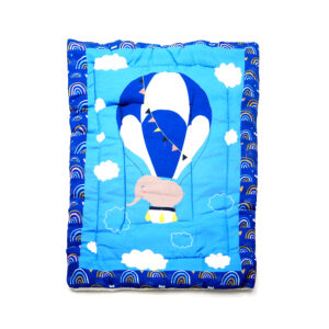 Tumblo 100% Cotton Baby Sleeping Mattress – Hot Air Balloon & Elephant Design (76 x 51 x 2 cm)