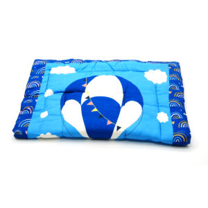 Tumblo 100% Cotton Baby Sleeping Mattress – Hot Air Balloon & Elephant Design (76 x 51 x 2 cm)