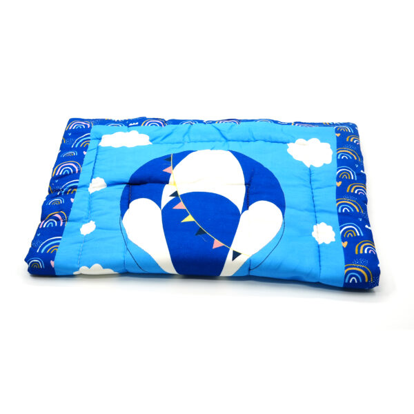 Tumblo 100% Cotton Baby Sleeping Mattress – Hot Air Balloon & Elephant Design (76 x 51 x 2 cm)