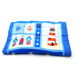Tumblo 100% Cotton Baby Sleeping Mattress – Nautical Theme with Lighthouse & Sailboats (76 x 51 x 2 cm)