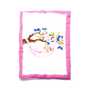 Tumblo 100% Cotton Baby Sleeping Mattress – Pink Tree Hammock Design (76 x 51 x 2 cm)