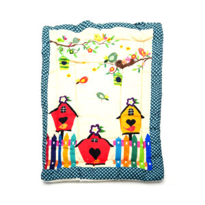 Tumblo Baby Sleeping Mattress – Birdhouse & Birds Print | 100% Cotton | 76x51x2 cm (30x20x0.8 in)
