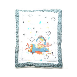 Tumblo Baby Sleeping Mattress – Airplane & Pilot Print | 100% Cotton | 76x51x2 cm (30x20x0.8 in)