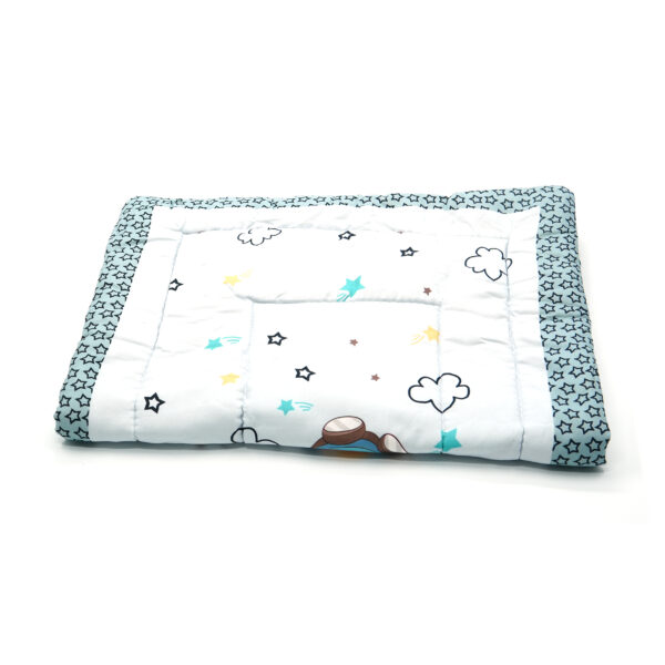 Tumblo Baby Sleeping Mattress – Airplane & Pilot Print | 100% Cotton | 76x51x2 cm (30x20x0.8 in)