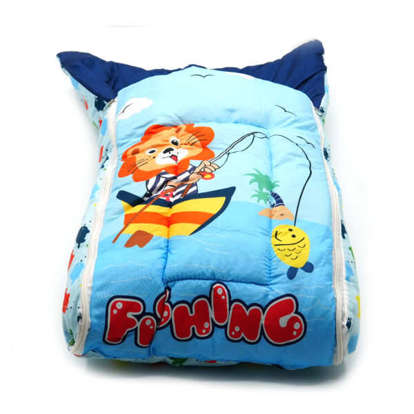 Tumblo Baby Sleeping Bag – Soft & Cozy Cotton with Lion Fishing Print (0–12 Months, 116.84 × 49.53 × 8.87 cm) - Image 3