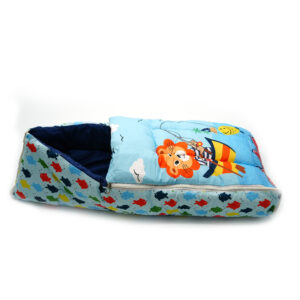 Tumblo Baby Sleeping Bag – Soft & Cozy Cotton with Lion Fishing Print (0–12 Months, 116.84 × 49.53 × 8.87 cm)