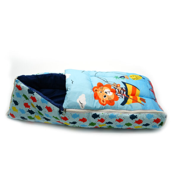 Tumblo Baby Sleeping Bag – Soft & Cozy Cotton with Lion Fishing Print (0–12 Months, 116.84 × 49.53 × 8.87 cm)