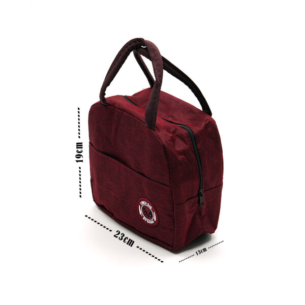 Tumblo Insulated Lunch Bag for Office – Classic Maroon, Leakproof & Thermal (23 x 13 x 19 cm) - Image 2