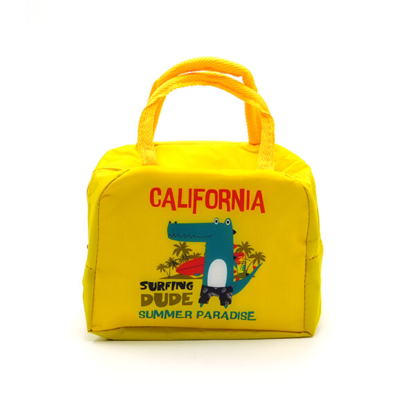 Tumblo Kids Insulated Lunch Bag – California Surfing Dude Design, Leakproof & Thermal (23 x 13 x 19 cm)