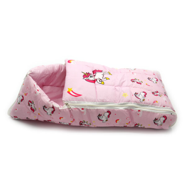 Tumblo Baby Sleeping Bag – Soft & Cozy Cotton with Unicorn Cartoon Print (0–12 Months, 116.84 × 49.53 × 8.87 cm)
