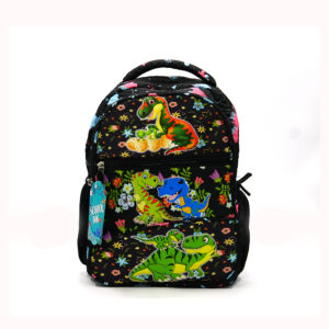 Tumblo Cute Little Dino Black School Bag(6-9 yrs,30 X 16 X 40.62 cm)