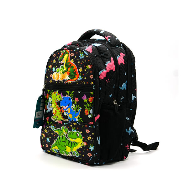 Tumblo Cute Little Dino Black School Bag(6-9 yrs,30 X 16 X 40.62 cm) - Image 2