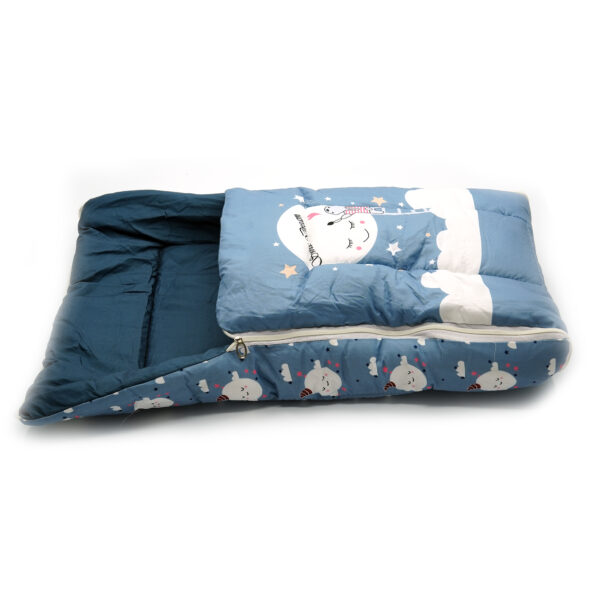 Tumblo Baby Sleeping Bag – Soft & Cozy Cotton with Moon & Cloud Cartoon Print (0–12 Months, 116.84 × 49.53 × 8.87 cm) - Image 3