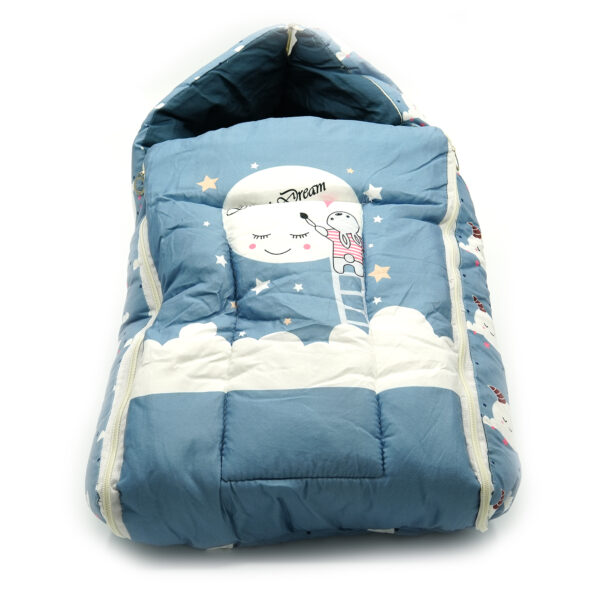 Tumblo Baby Sleeping Bag – Soft & Cozy Cotton with Moon & Cloud Cartoon Print (0–12 Months, 116.84 × 49.53 × 8.87 cm) - Image 6