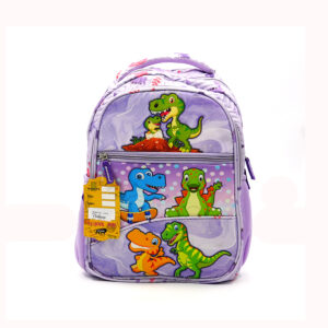 Tumblo purple Cute Little Dino School Bag(6-9 yrs,30 X 16 X 40.62 cm)