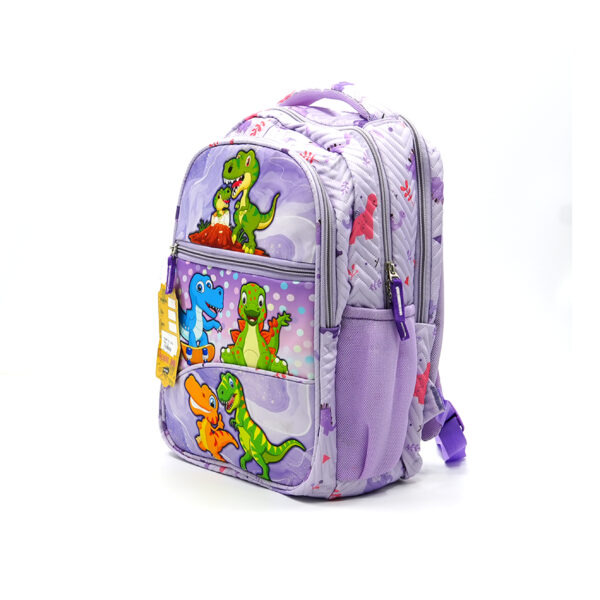 Tumblo purple Cute Little Dino School Bag(6-9 yrs,30 X 16 X 40.62 cm) - Image 3
