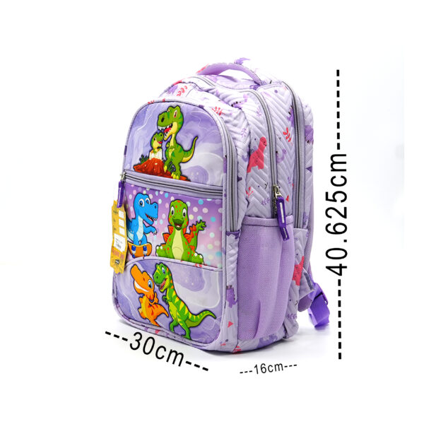 Tumblo purple Cute Little Dino School Bag(6-9 yrs,30 X 16 X 40.62 cm) - Image 6