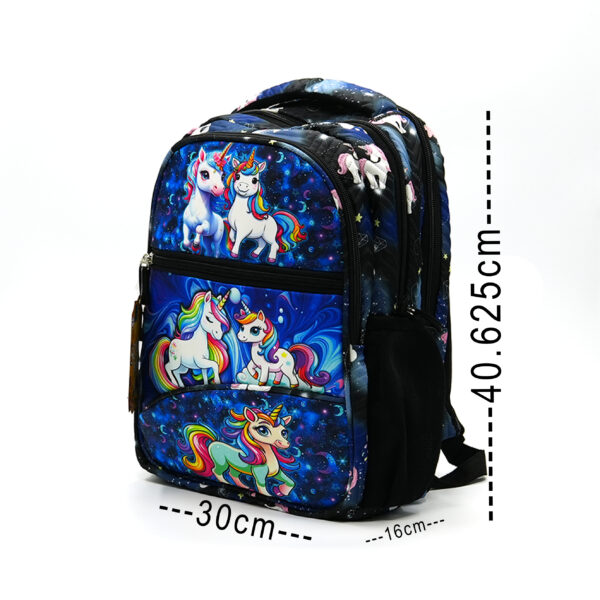 Tumblo Black Unicorn School Bag(6-9 yrs,30 X 16 X 40.62 cm) - Image 6