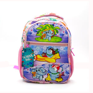 Tumblo pink Cute Little Elephant School Bag(6-9 yrs,30 X 16 X 40.62 cm)