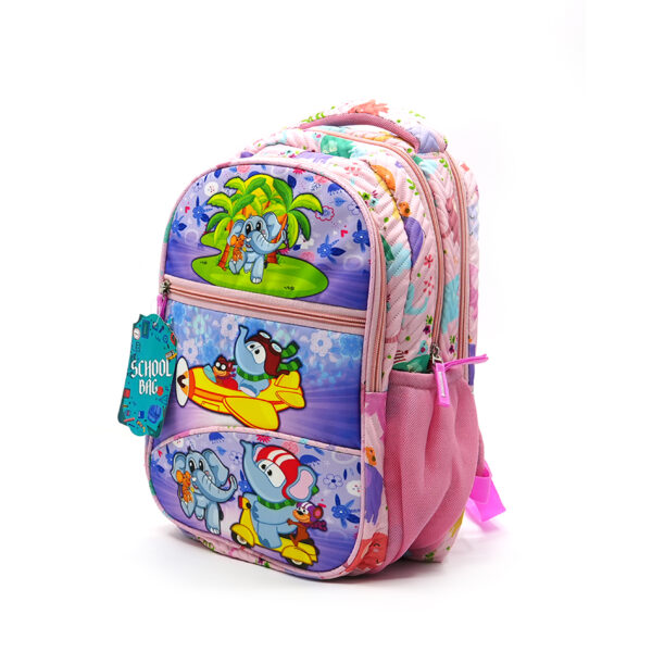 Tumblo pink Cute Little Elephant School Bag(6-9 yrs,30 X 16 X 40.62 cm) - Image 2
