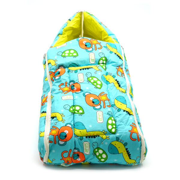 Tumblo Baby Sleeping Bag – Soft Cotton with Aqua Green Jungle Theme & Cute Animal Prints (0–12 Months, 116.84 × 49.53 × 8.87 cm) - Image 6