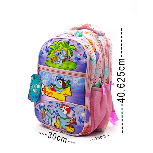 Tumblo pink Cute Little Elephant School Bag(6-9 yrs,30 X 16 X 40.62 cm) - Image 6