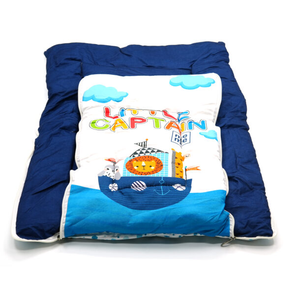 Tumblo Baby Sleeping Bag – “Little Captain” Nautical Theme with Animal Prints (0–12 Months, 116.84 × 49.53 × 8.87 cm) - Image 2