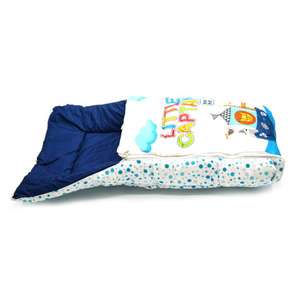 Tumblo Baby Sleeping Bag – “Little Captain” Nautical Theme with Animal Prints (0–12 Months, 116.84 × 49.53 × 8.87 cm) - Image 3