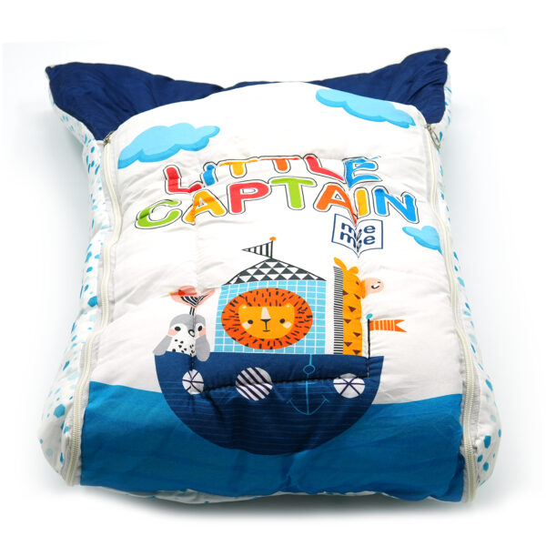 Tumblo Baby Sleeping Bag – “Little Captain” Nautical Theme with Animal Prints (0–12 Months, 116.84 × 49.53 × 8.87 cm) - Image 4